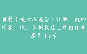 有赞【魔女深造营丨让他上瘾的好爱丨线上录制教程_群内作业指导】9节