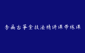 李晶古筝全技法精讲课带练课