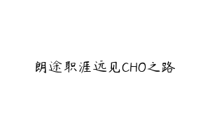 朗途职涯远见CHO之路