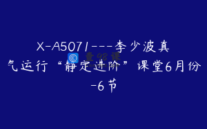 X-A5071---李少波真气运行“静定进阶”课堂6月份-6节