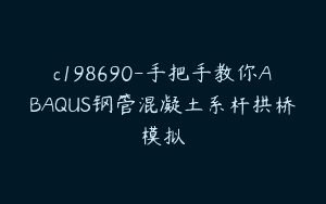 c198690-手把手教你ABAQUS钢管混凝土系杆拱桥模拟