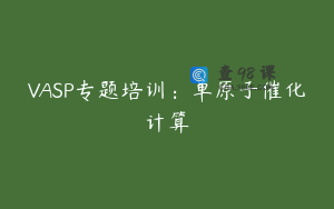 VASP专题培训：单原子催化计算