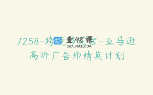 7258-跨境移花宫-亚马逊高阶广告师精英计划