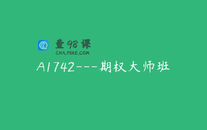 A1742—期权大师班
