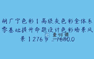 胡广宁色彩【高级灰色彩全体系零基础提升命题设计色彩场景风景】276节_1680.0