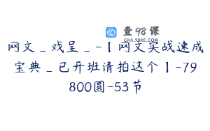 网文_戏呈_-【网文实战速成宝典_已开班请拍这个】-79800圆-53节