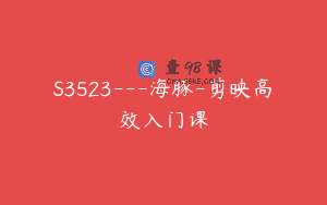 S3523—海豚-剪映高效入门课