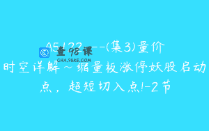 A5122—(集3)量价时空详解~缩量板涨停妖股启动点，超短切入点!-2节
