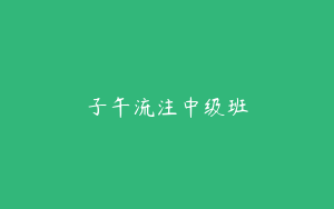 子午流注中级班
