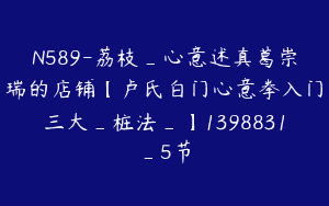 N589-荔枝_心意述真葛崇瑞的店铺【卢氏白门心意拳入门三大_桩法_】1398831_5节