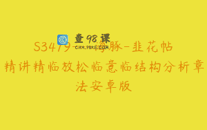 S3479—海豚-韭花帖精讲精临放松临意临结构分析章法安卓版