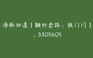 海豚知道【鞭杆套路：铁门闩】_3305605