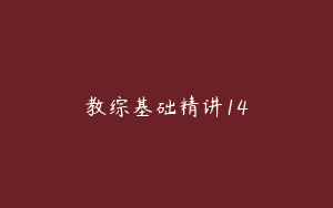 教综基础精讲14