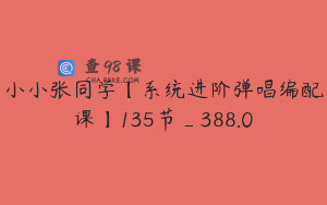 小小张同学【系统进阶弹唱编配课】135节_388.0