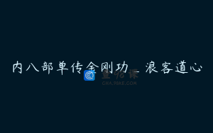 内八部单传金刚功_浪客道心