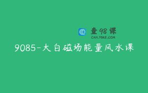 9085-大白磁场能量风水课
