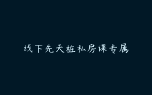 线下先天桩私房课专属