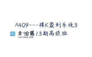 A409---裸K盈利系统3.0第13期高级班