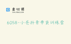 6058-小苍抖音带货训练营