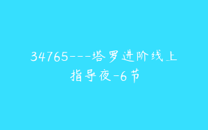 34765---塔罗进阶线上指导夜-6节