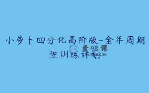 小萝卜四分化高阶版-全年周期性训练计划