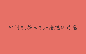 中国农影三农IP陪跑训练营