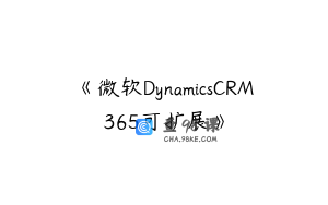 《微软DynamicsCRM365可扩展》