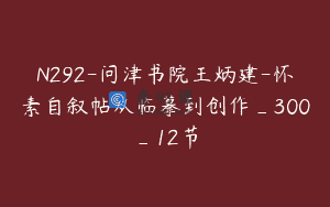 N292-问津书院王炳建-怀素自叙帖从临摹到创作_300_12节