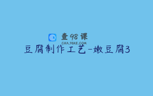 豆腐制作工艺-嫩豆腐3
