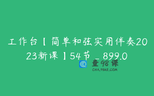 工作台【简单和弦实用伴奏2023新课】54节_899.0
