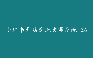 小红书开店引流卖课系统-26