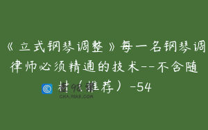 《立式钢琴调整》每一名钢琴调律师必须精通的技术--不含随材（推荐）-54