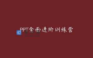 PPT全面进阶训练营