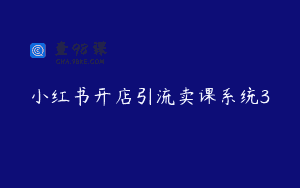 小红书开店引流卖课系统3