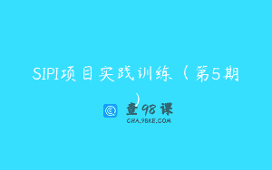 SIPI项目实践训练（第5期）