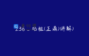 236_站桩(正鼎)讲解)