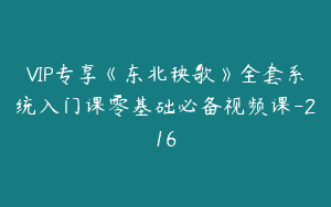 VIP专享《东北秧歌》全套系统入门课零基础必备视频课-216