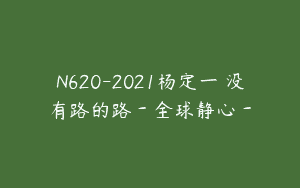 N620-2021杨定一・没有路的路－全球静心－