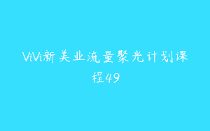 ViVi新美业流量聚光计划课程49