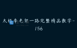 太极拳老架一路完整精品教学-156