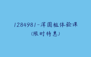 1284981-浑圆桩体验课(限时特惠)