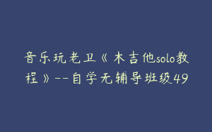 音乐玩老卫《木吉他solo教程》--自学无辅导班级49