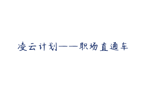 凌云计划——职场直通车
