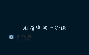 顺道咨询一阶课
