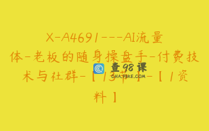 X-A4691---AI流量体-老板的随身操盘手-付费技术与社群-【13节】-【1资料】