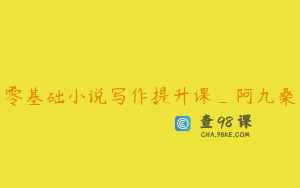 零基础小说写作提升课_阿九桑
