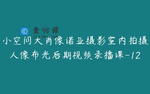 小空间大肖像诺亚摄影室内拍摄人像布光后期视频录播课-12