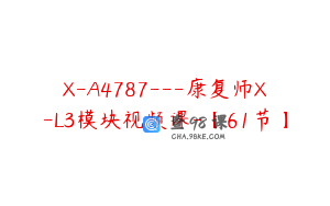 X-A4787---康复师X-L3模块视频课-【61节】