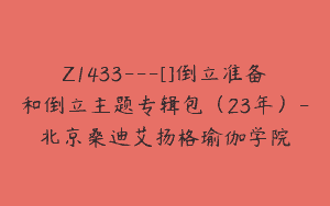 Z1433---[]倒立准备和倒立主题专辑包（23年）-北京桑迪艾扬格瑜伽学院