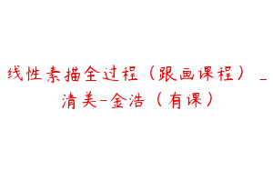 线性素描全过程（跟画课程）_清美-金浩（有课）